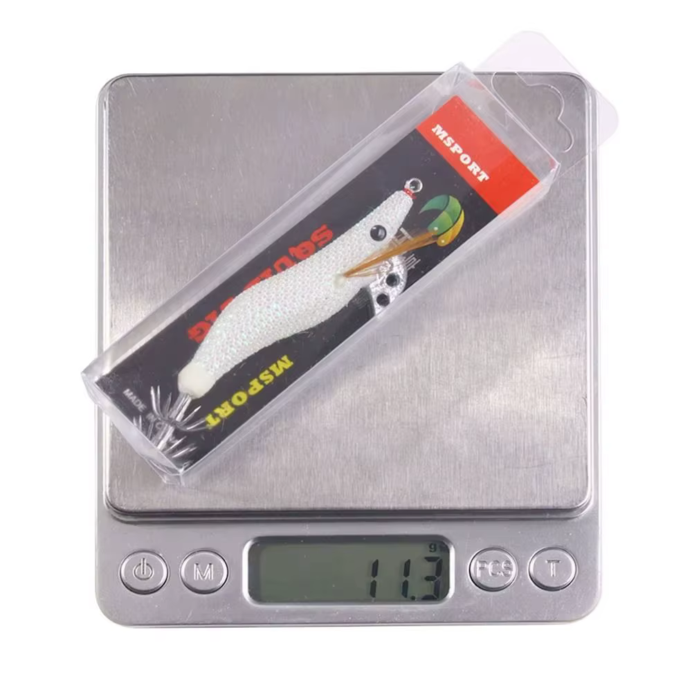 Señuelo luminoso de calamar artificial 6.6g-23.2g con anzuelos