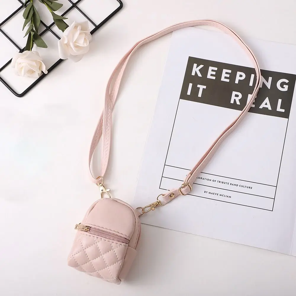 Monedero bandolera de cuero PU ligero portátil color sólido mujer - imagen 4