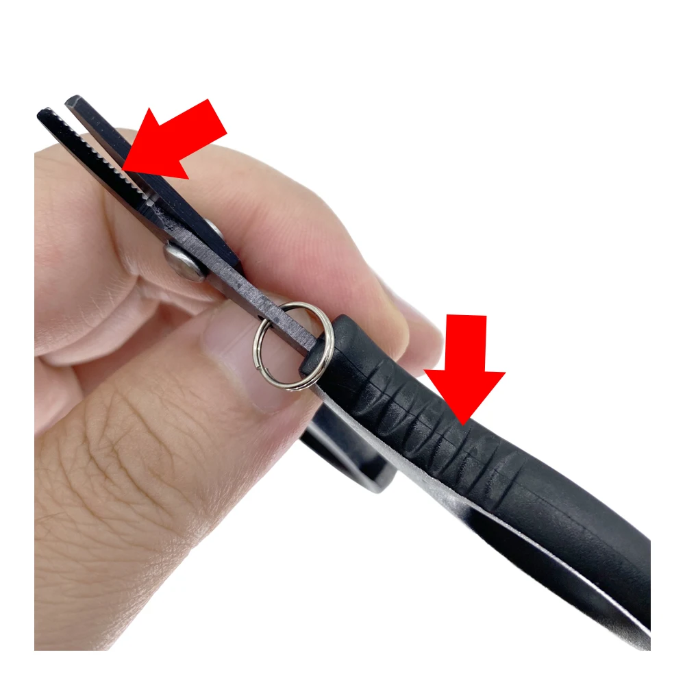 Tijeras titanio inoxidables mini dentadas para línea de pesca - imagen 3