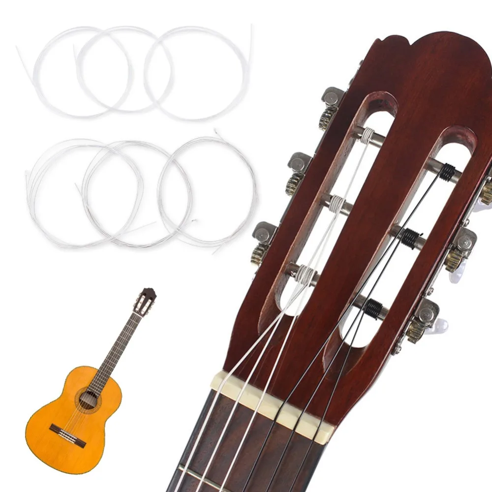Cuerdas de guitarra clásica de nylon transparentes y negras - imagen 4