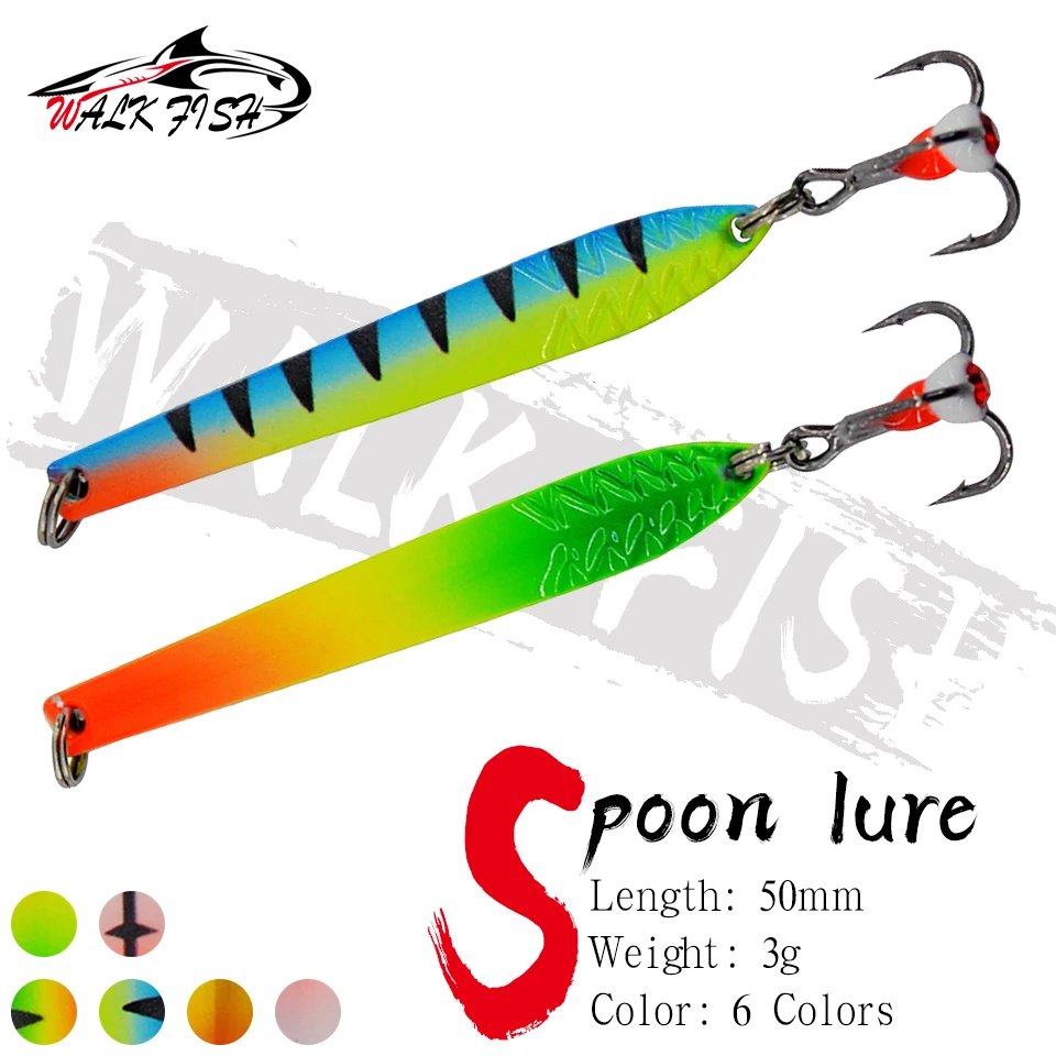 Walk Fish Cuchara Jig metálica de pesca en hielo para invierno - imagen 4