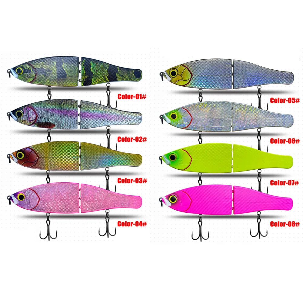 Señuelo Glide Bait articulado hundimiento lento para lucio y lubina - imagen 4