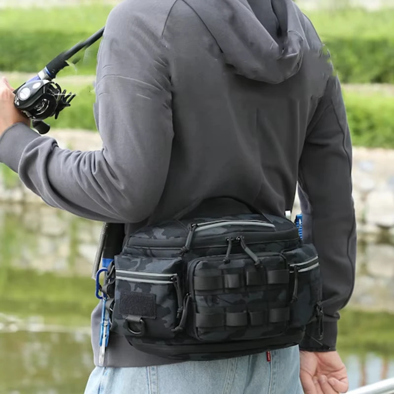Riñonera de pesca MOLLE multibolsillos para senderismo y ciclismo - imagen 5