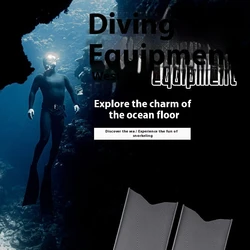 Aletas de snorkel largas TPR desmontables para entrenamiento adultos