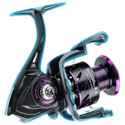 Carrete de pesca carbono con bobina poco profunda para mar salado