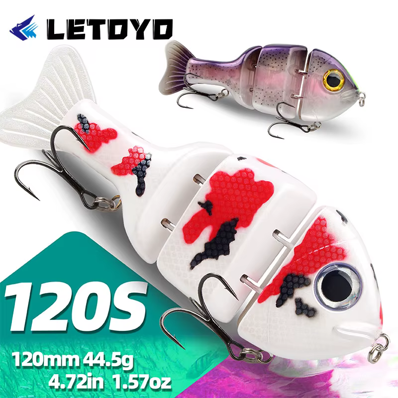 LETOYO Swimbait articulado hundido para black bass y depredadores