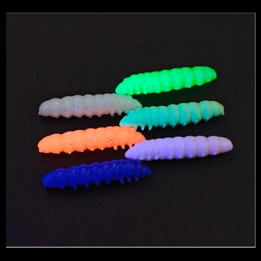 SUNMILE señuelos blandos aroma camarón 4 cm para trucha - imagen 2