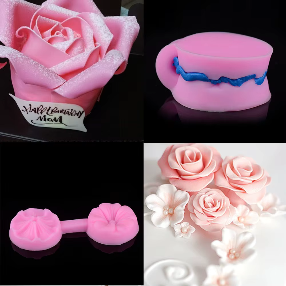 Molde Silicona 3D para Señuelos – Diseño Floral Pastel - imagen 5
