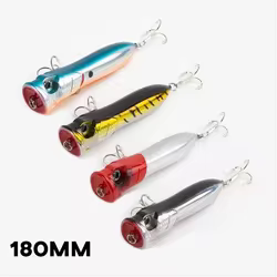 Popper superficie para carpa con ojo de pez 3D y cuerpo duro