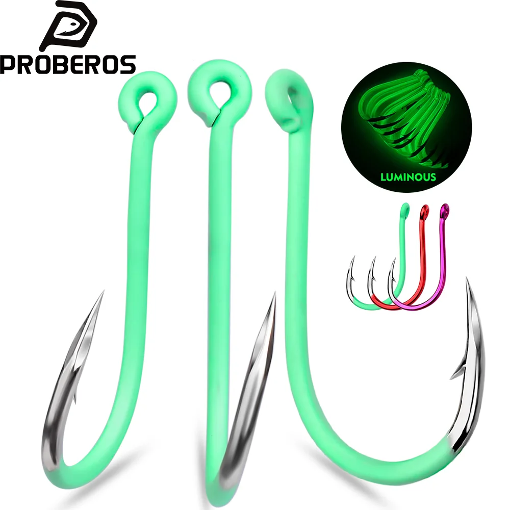 Anzuelos offset de acero carbono con púas para carpa y ojales - imagen 4