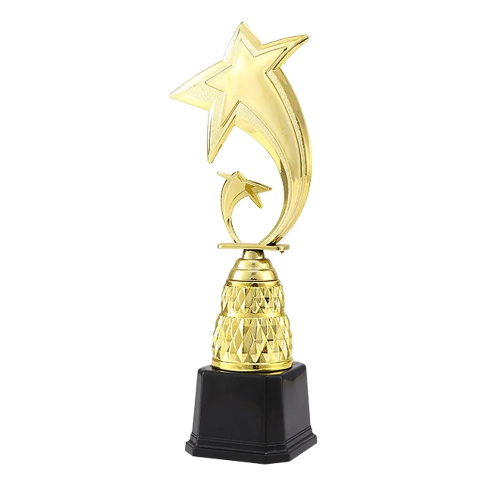 Trofeo Estrella pesca deportiva con base negra y copa creativa