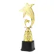 Trofeo Estrella pesca deportiva con base negra y copa creativa