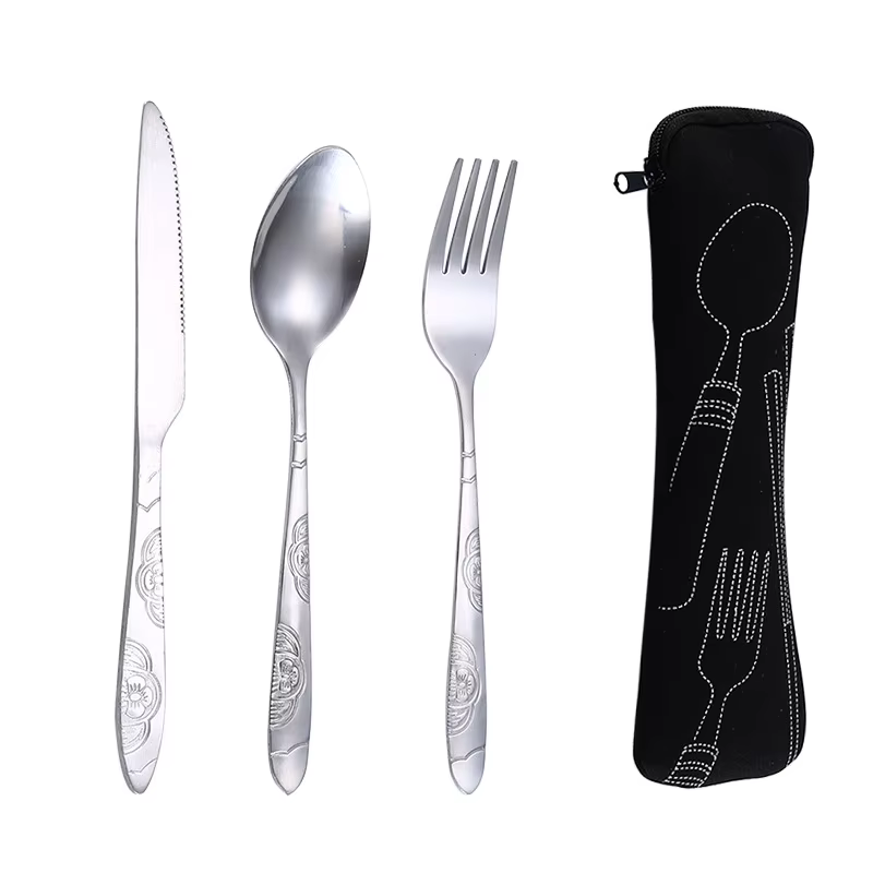 Set de vajilla lavable pesca - Kit cubiertos con estuche - imagen 3