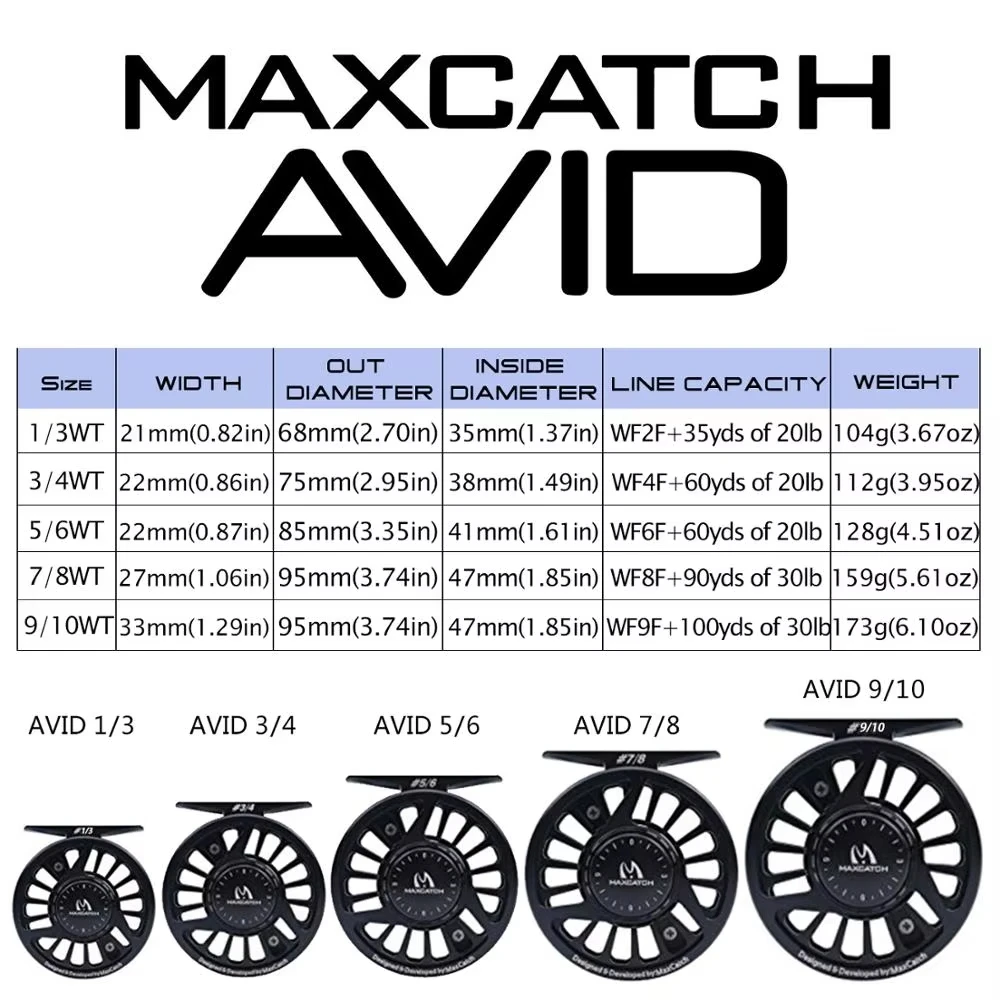 Carrete pesca con mosca Maximumcatch AVID CNC con ajuste micro de freno - imagen 5