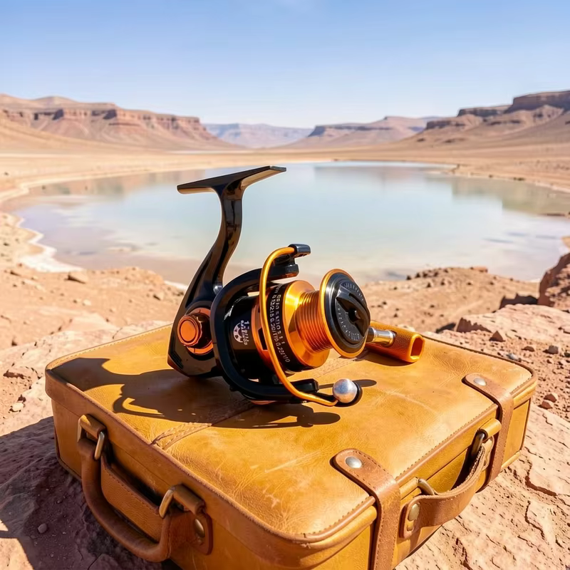Carrete Baitrunner ultraligero de agua salada con manivela CNC - imagen 2