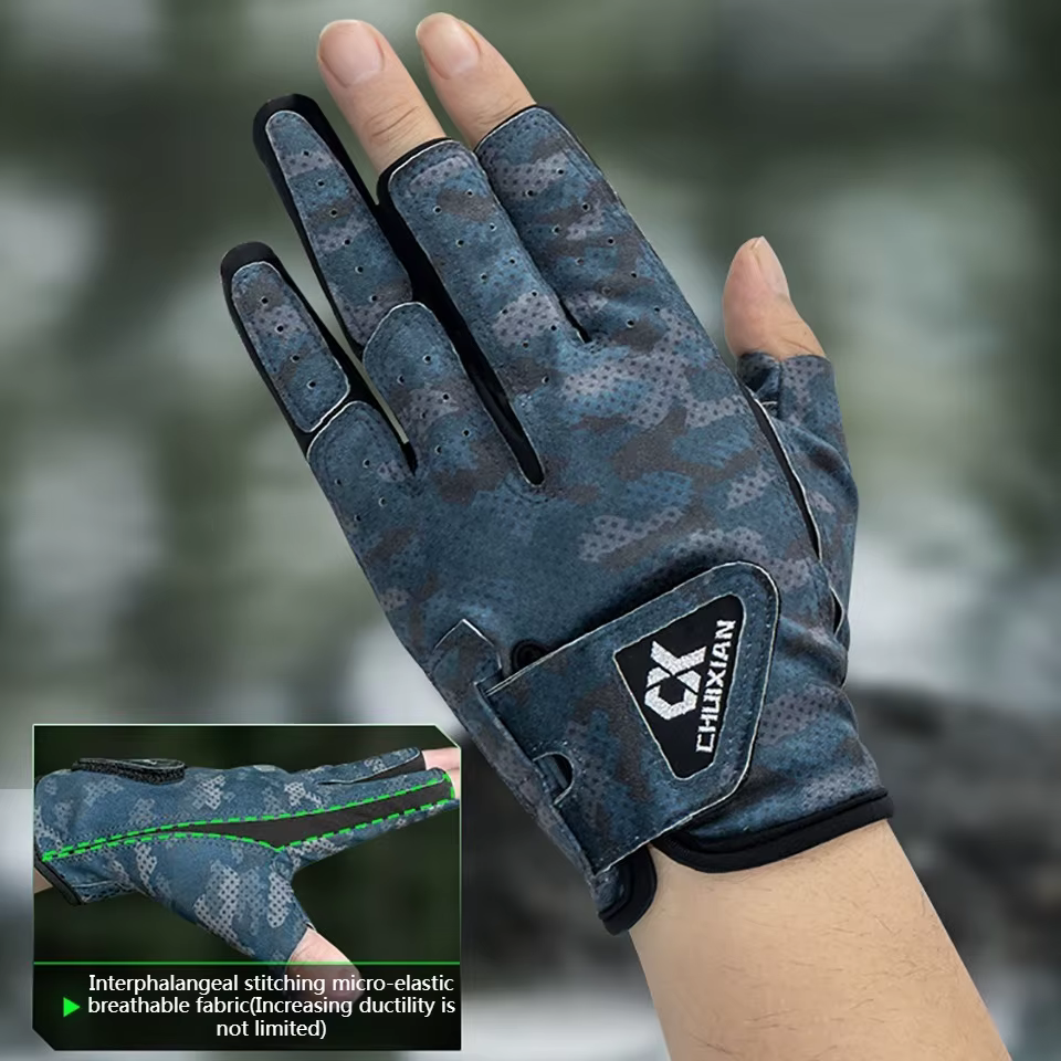 Walk Fish Guantes de Pesca Antideslizantes con Protección Solar