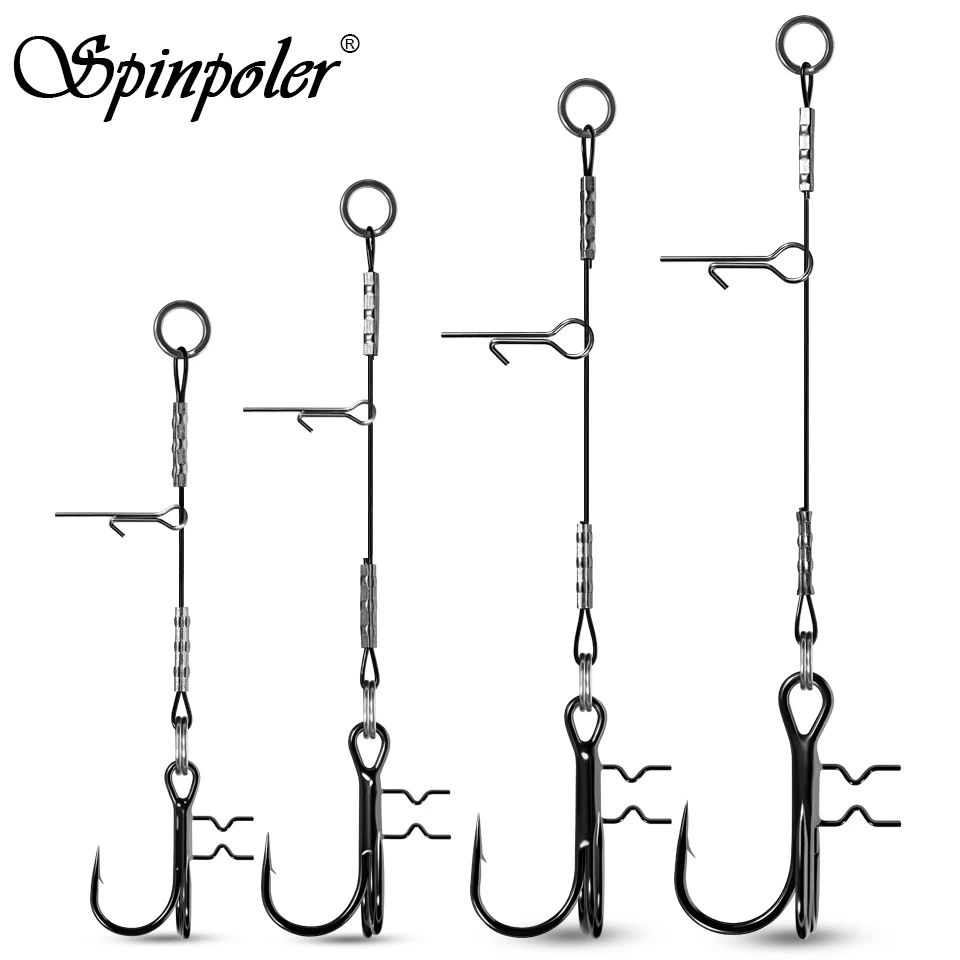 Spinpoler Antler Stinger Rig anzuelo triple en T para vinilos - imagen 3