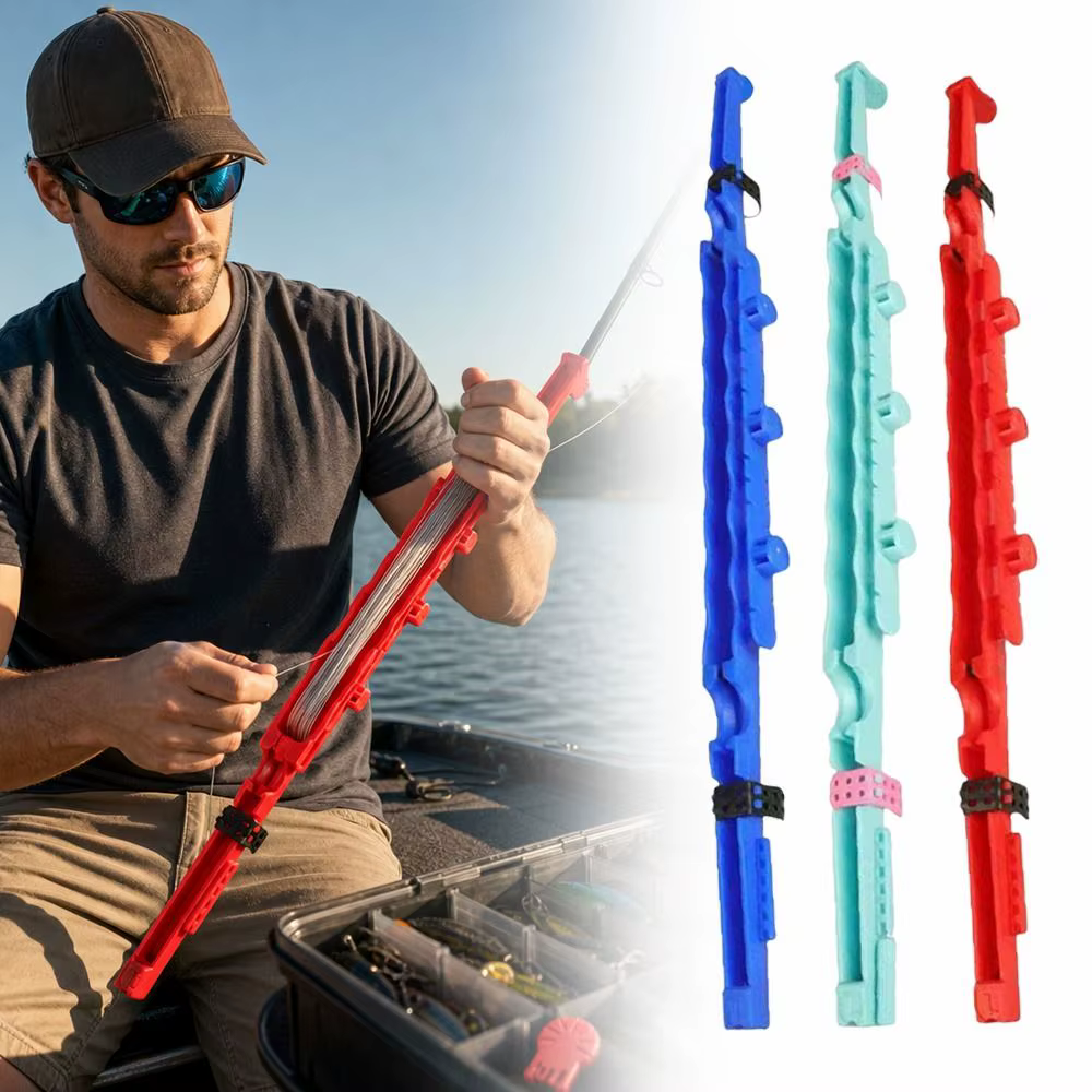 Carrete de pesca portátil de plástico con enrollado rápido y tabla - imagen 2