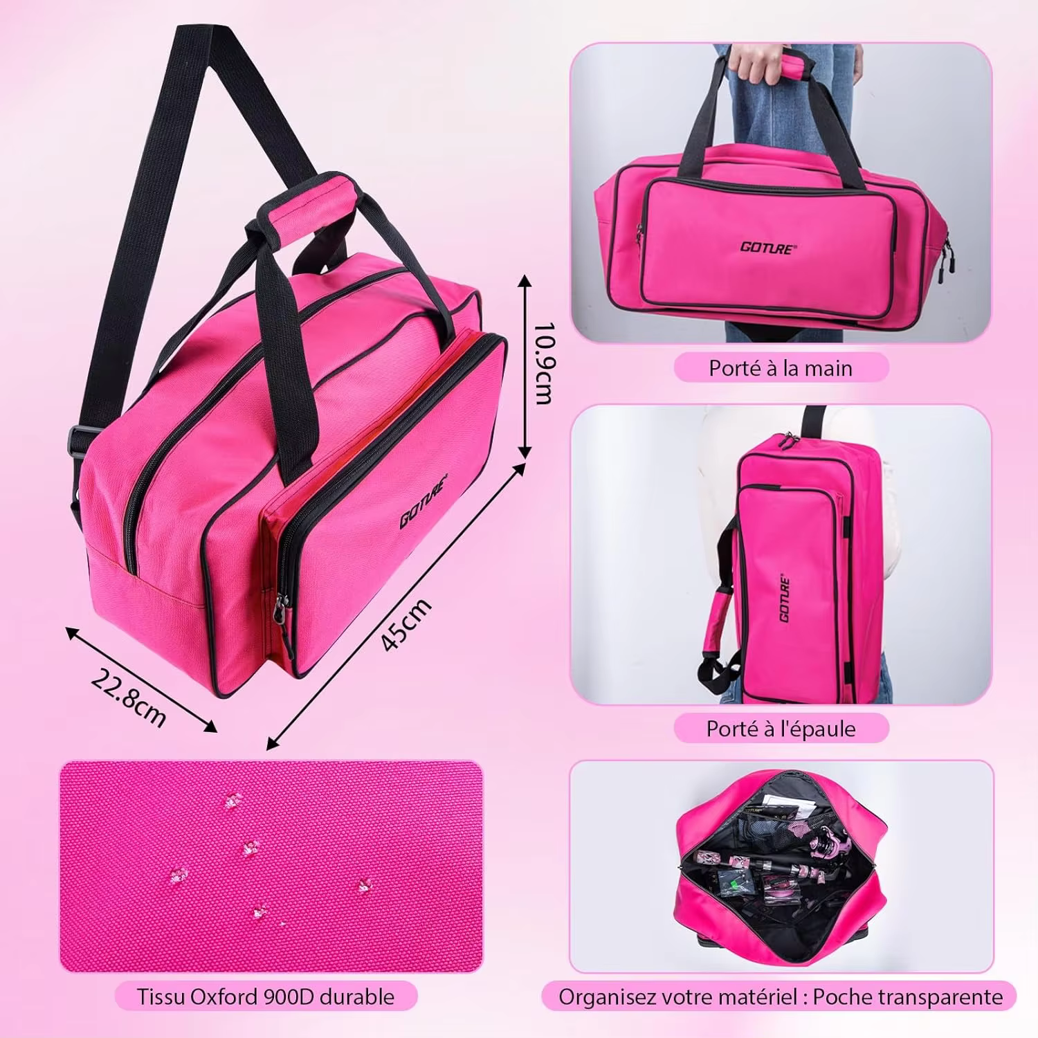 Bolsa de Pesca Goture Impermeable – Estuche para Cañas y Carretes con Múltiples Bolsillos