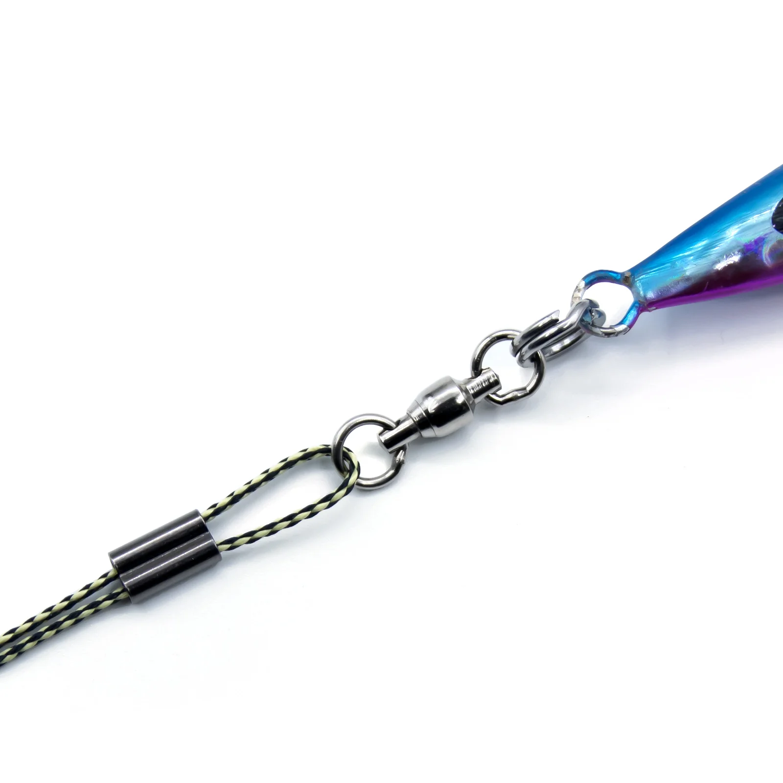 Mangas prensadas latón pesca – Conector doble barril sedal - imagen 2