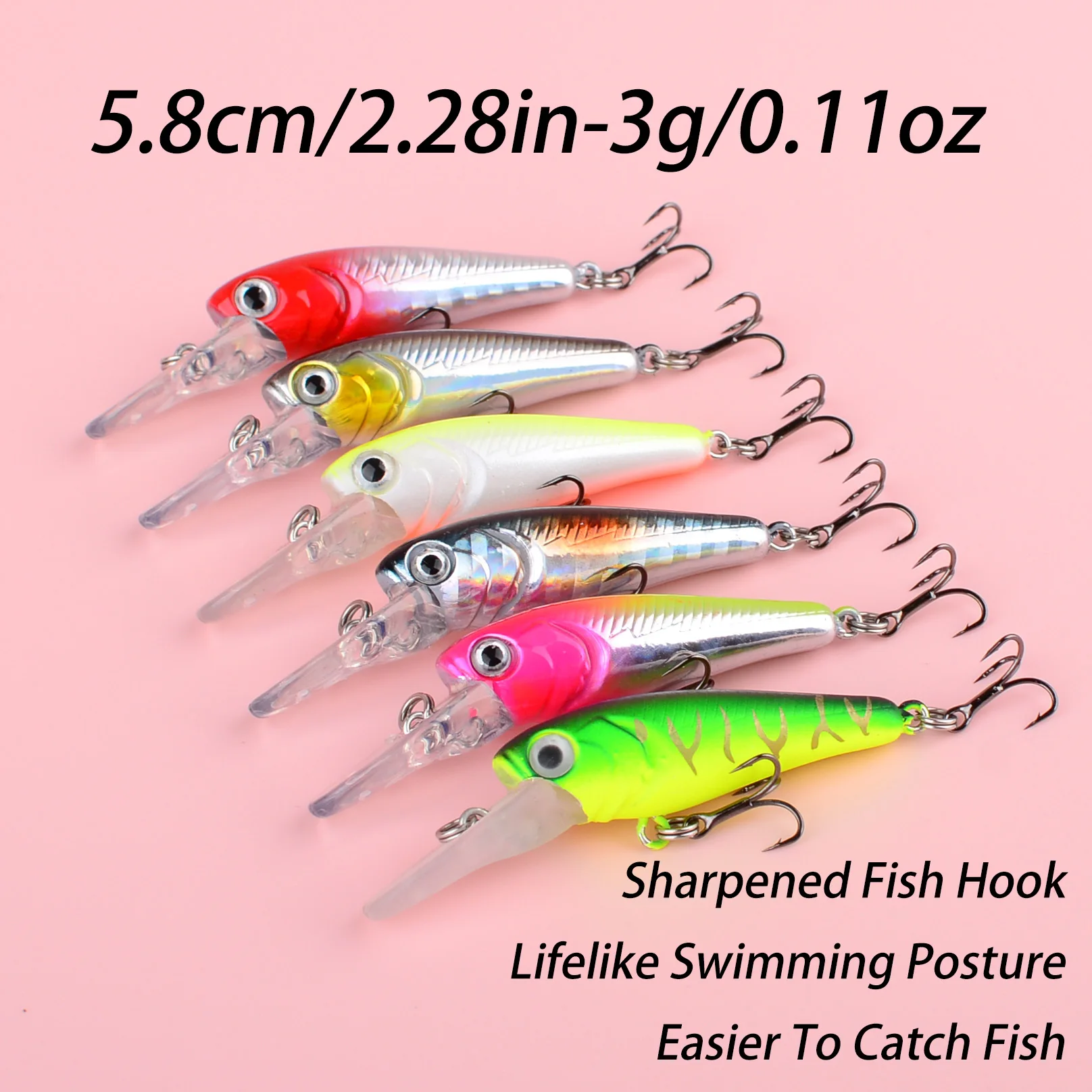 Señuelo Minnow Crank Wobbler jerkbait para lubina y lucio - imagen 4