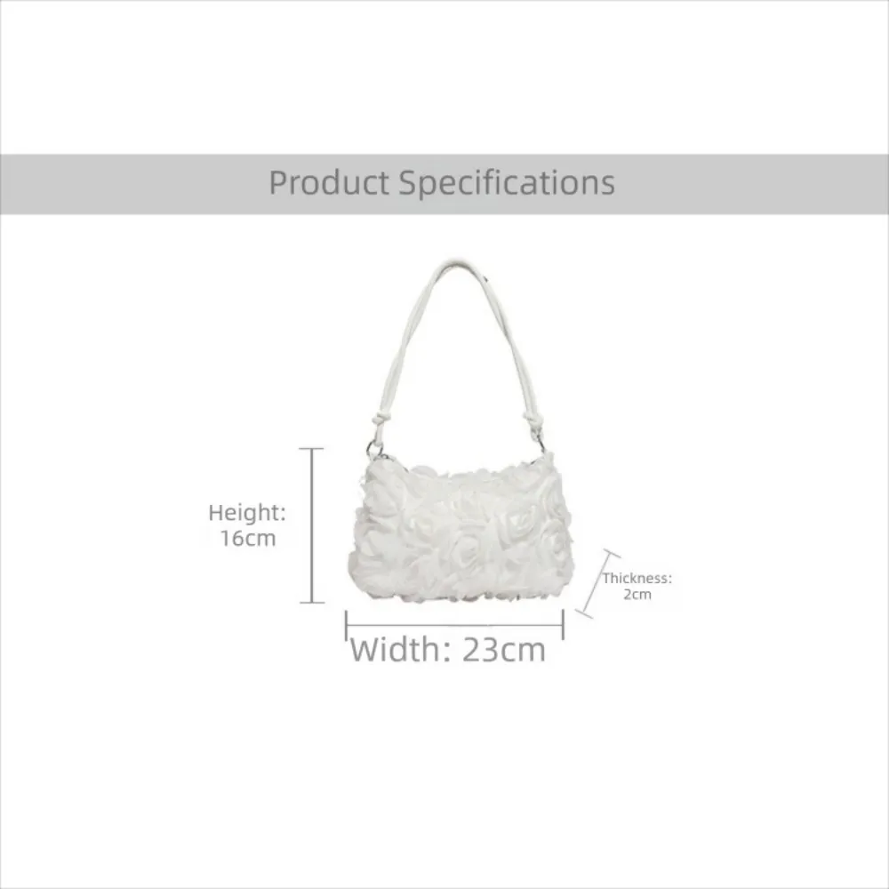 Bolso bandolera de chifón floral con encaje y flores 3D - imagen 5