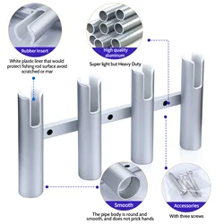 Soporte de aluminio para cañas de pescar – Montaje mural