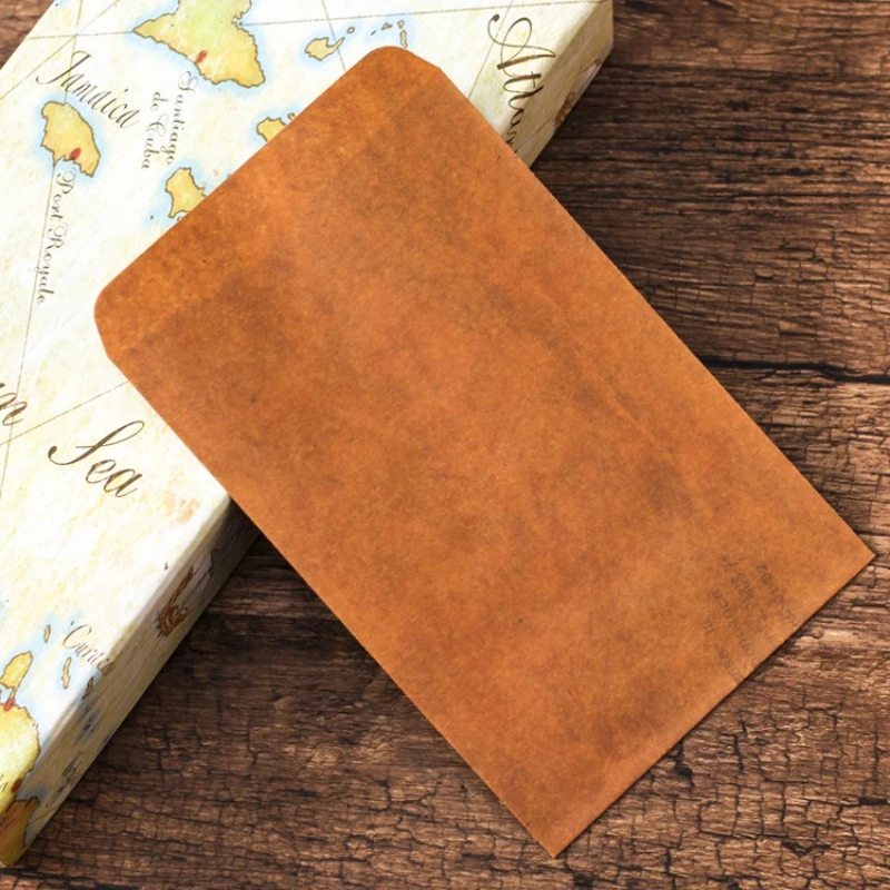 Sobres Kraft vintage mini reciclados para tarjetas y invitaciones - imagen 2