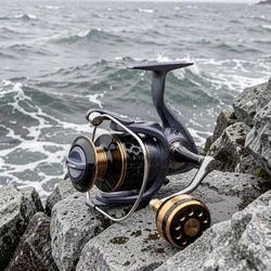 Carrete de Pesca de Lanzamiento Largo con freno potente y perilla