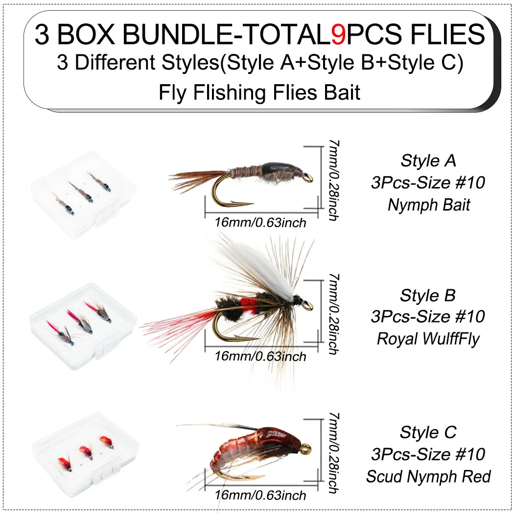 Ninfas húmedas para pesca con mosca: trucha y lubina - imagen 2