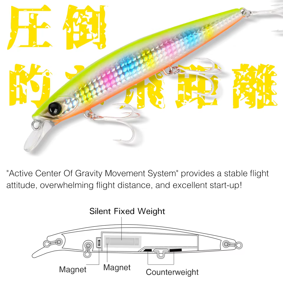 TSURINOYA 135S Señuelo minnow marino hunde bayoneta 135mm 26,4 g - imagen 3