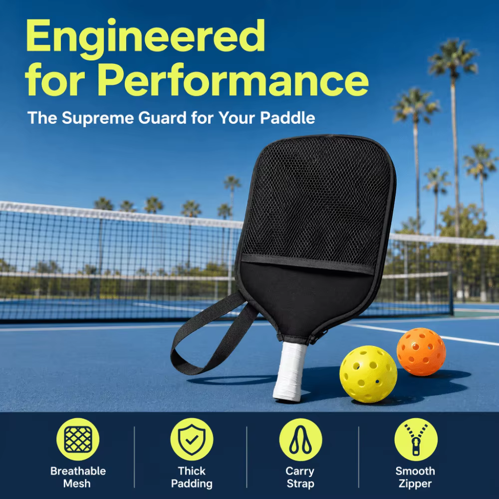 Bolsa para pala de Pickleball resistente a golpes con bolsillo de malla - imagen 5