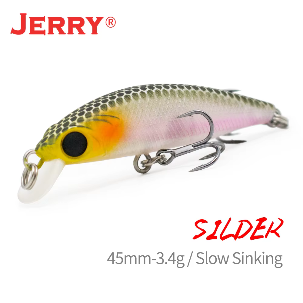 Señuelos Micro Minnow Jerry Silder ultraligeros – hundimiento lento para lubina y trucha