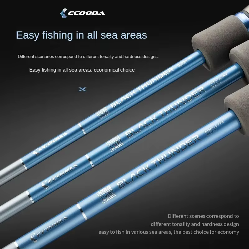 ECOODA EBNB caña pescar barco ultraligera punta sólida giro multiescena - imagen 5