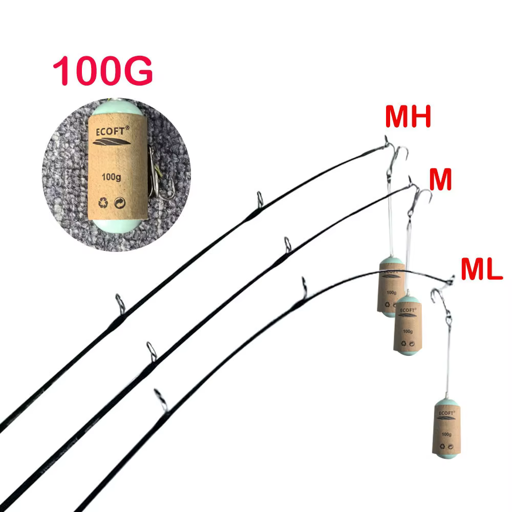 Caña pesca hielo ML M MH fibra vidrio ultraligera - imagen 2