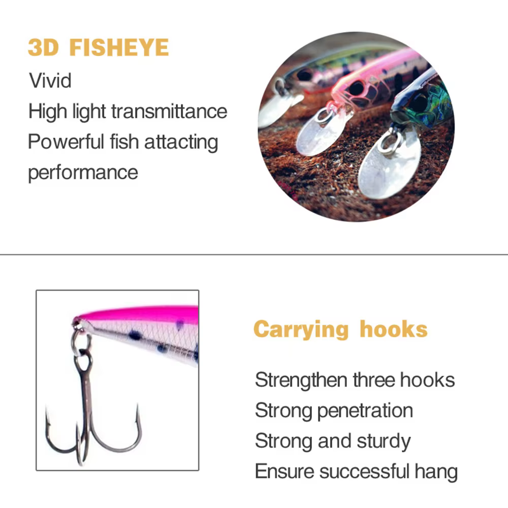Señuelo Minnow 110 mm Hundimiento Lento – Ideal para Trolling - imagen 5