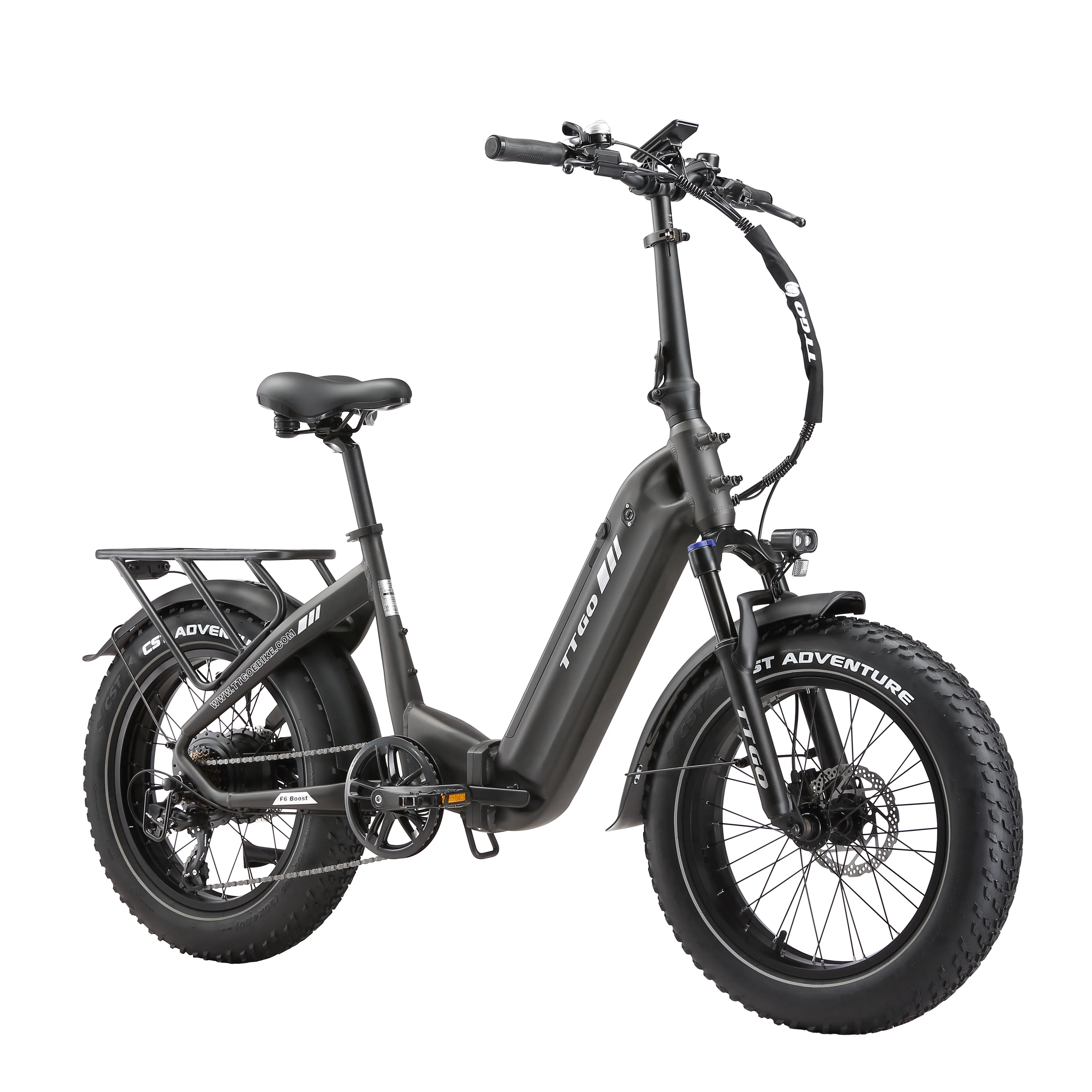 Bicicleta eléctrica plegable TTGO F6 Boost terreno freno hidráulico