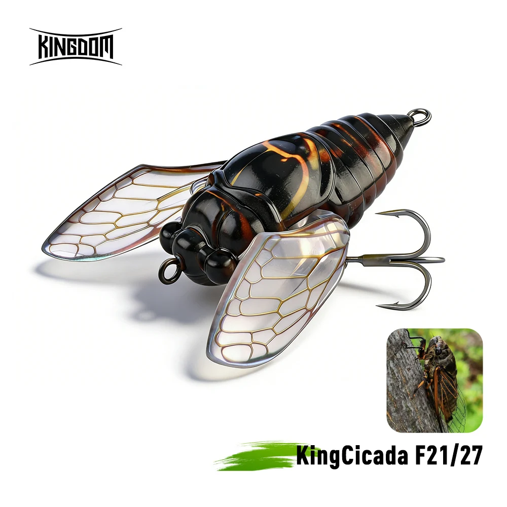 Señuelo topwater flotante Kingdom Cicada Bionic para lubina - imagen 2