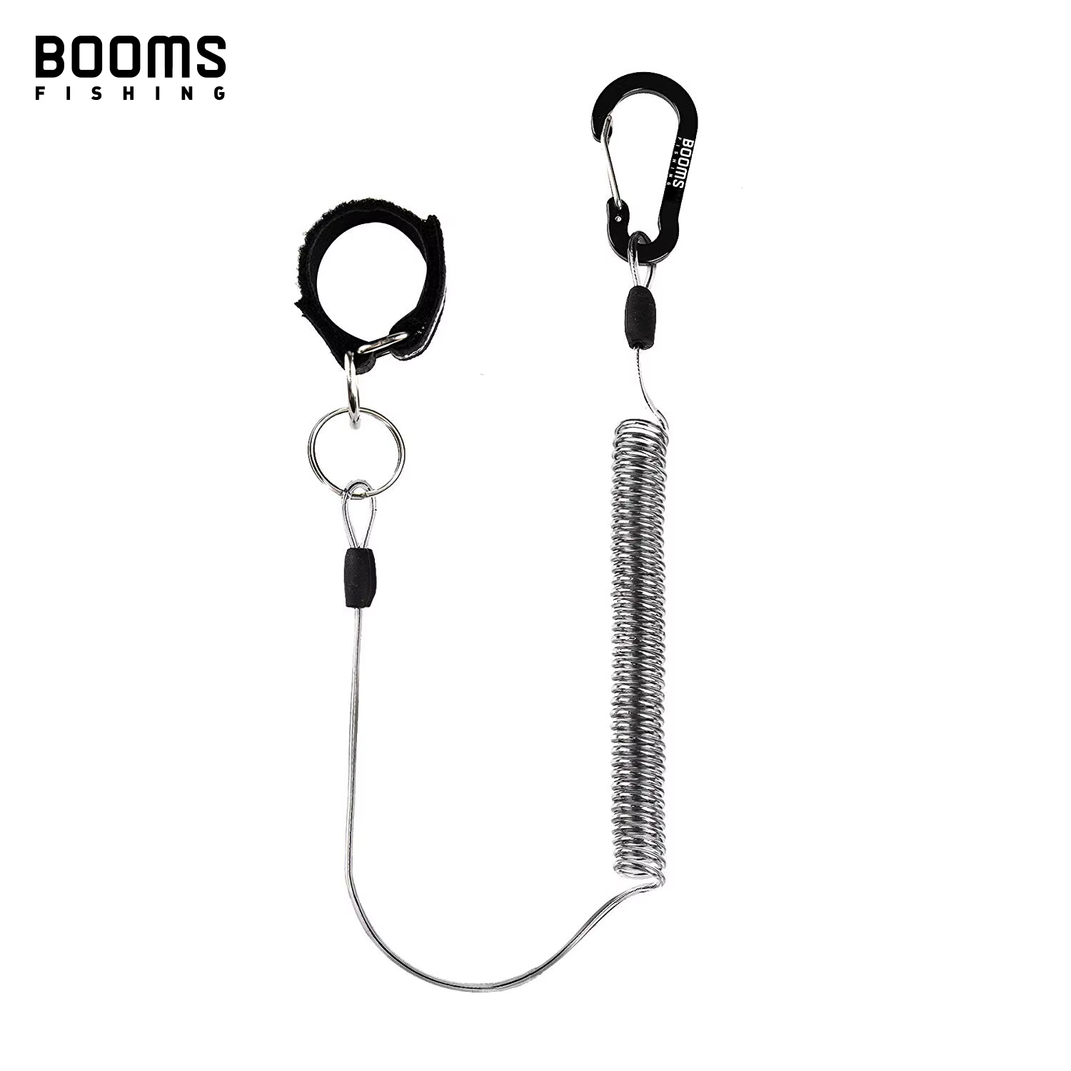 Booms Fishing T01 Cordón espiral con mosquetón para caña de pesca - imagen 2