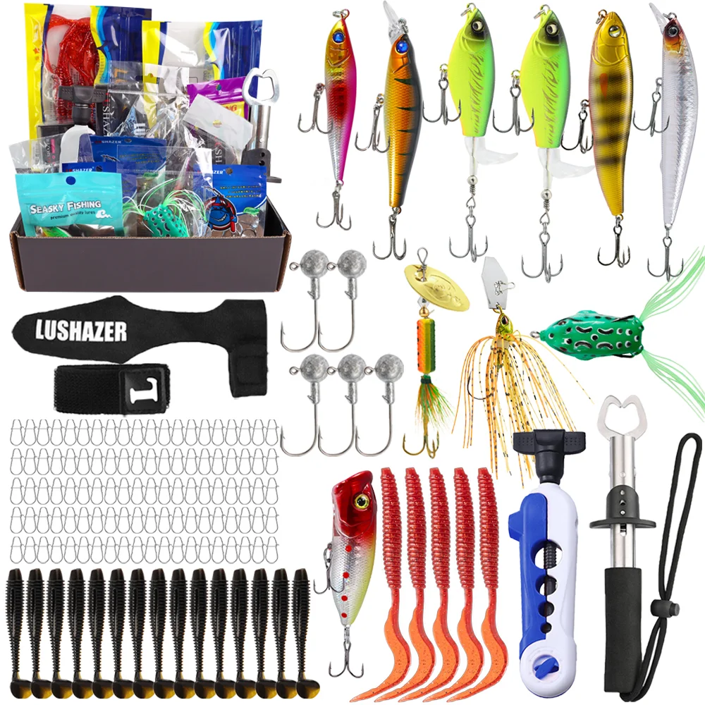 Caja sorpresa de pesca: anzuelos, señuelos y accesorios – Kit completo