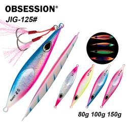 Obsession J125 señuelo cuchara jigging UV para agua salada