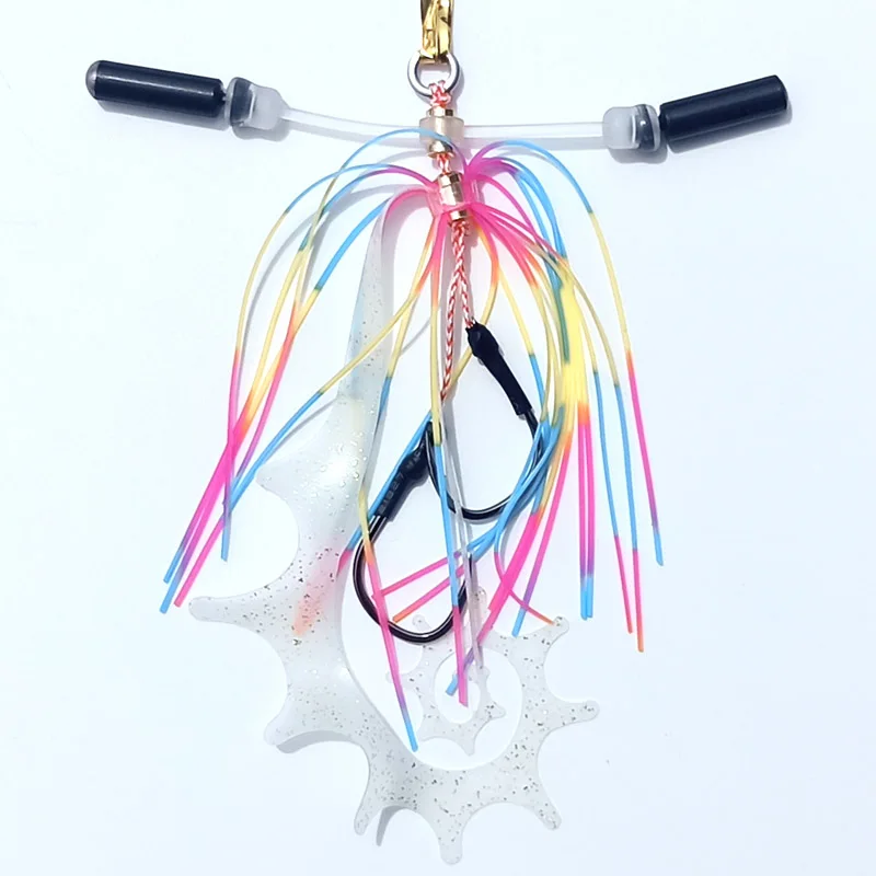 Kabura Jig Head con falda brillante deslizador para pargo - imagen 3