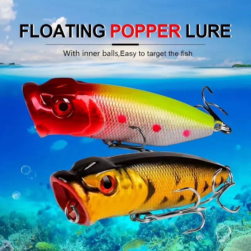 Señuelo Popper de superficie – Cebo artificial duro para pesca deportiva - imagen 3