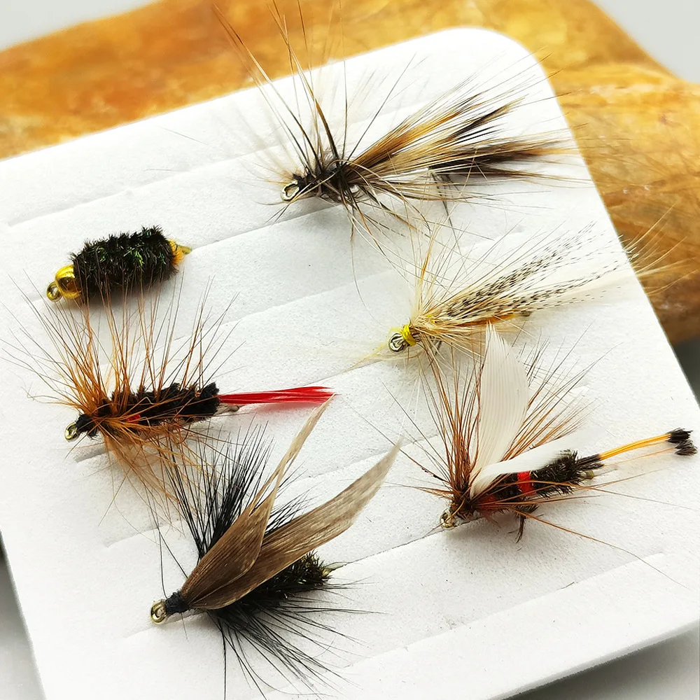Señuelos de pesca con mosca con caddisfly seca libélula Topwater - imagen 5