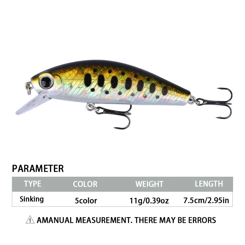 Señuelo hundible NUNATAK Sinking Minnow para depredadores