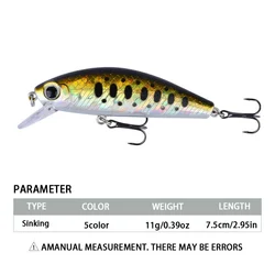 Señuelo hundible NUNATAK Sinking Minnow para depredadores