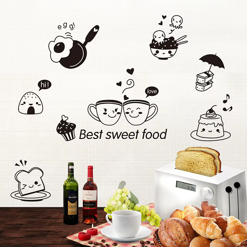 Vinilo decorativo para pared de cocina con diseño dulce - imagen 2