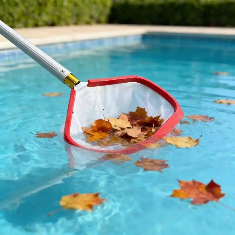 Red de malla fina para recoger hojas y residuos de la superficie de la piscina