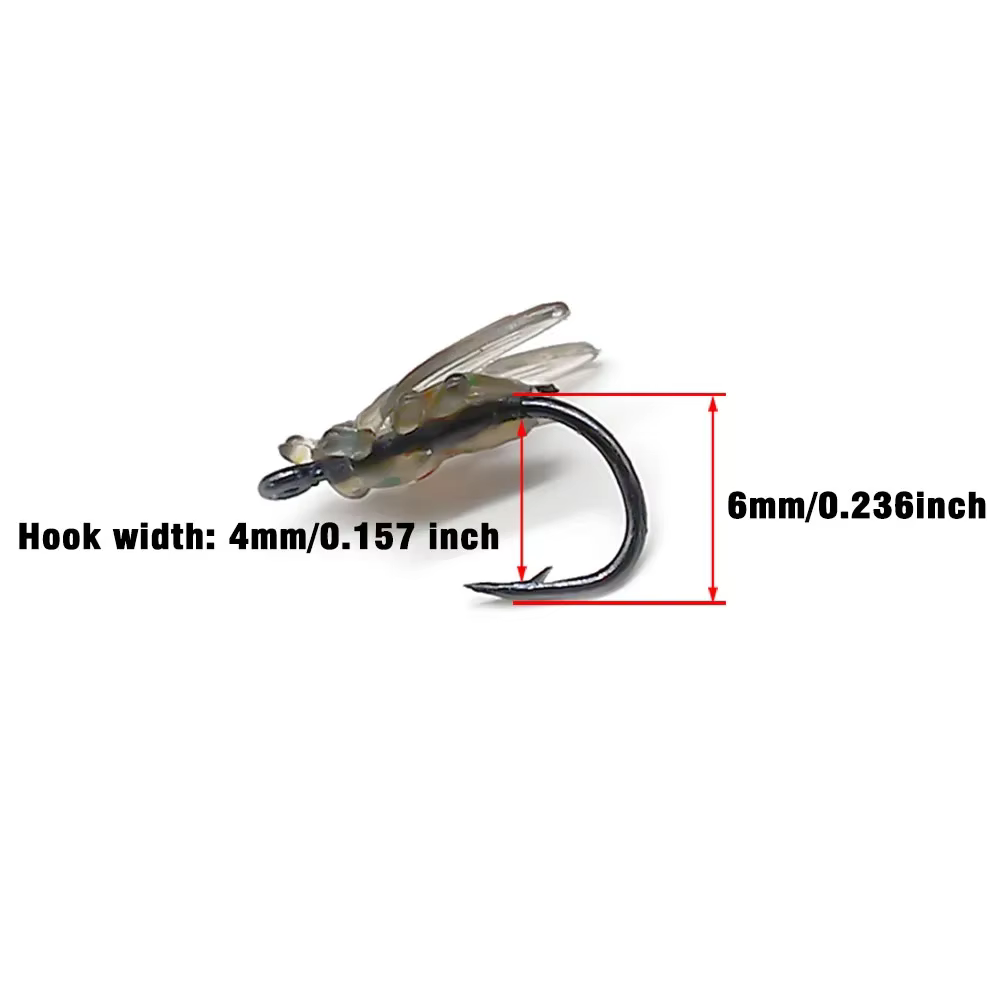 Señuelo Mosca Biónico – Anzuelo Pequeño Color Cebo Suave para Pesca - imagen 2