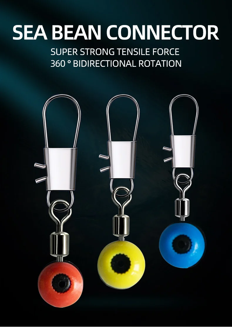 Conectores giratorios para montajes de pesca